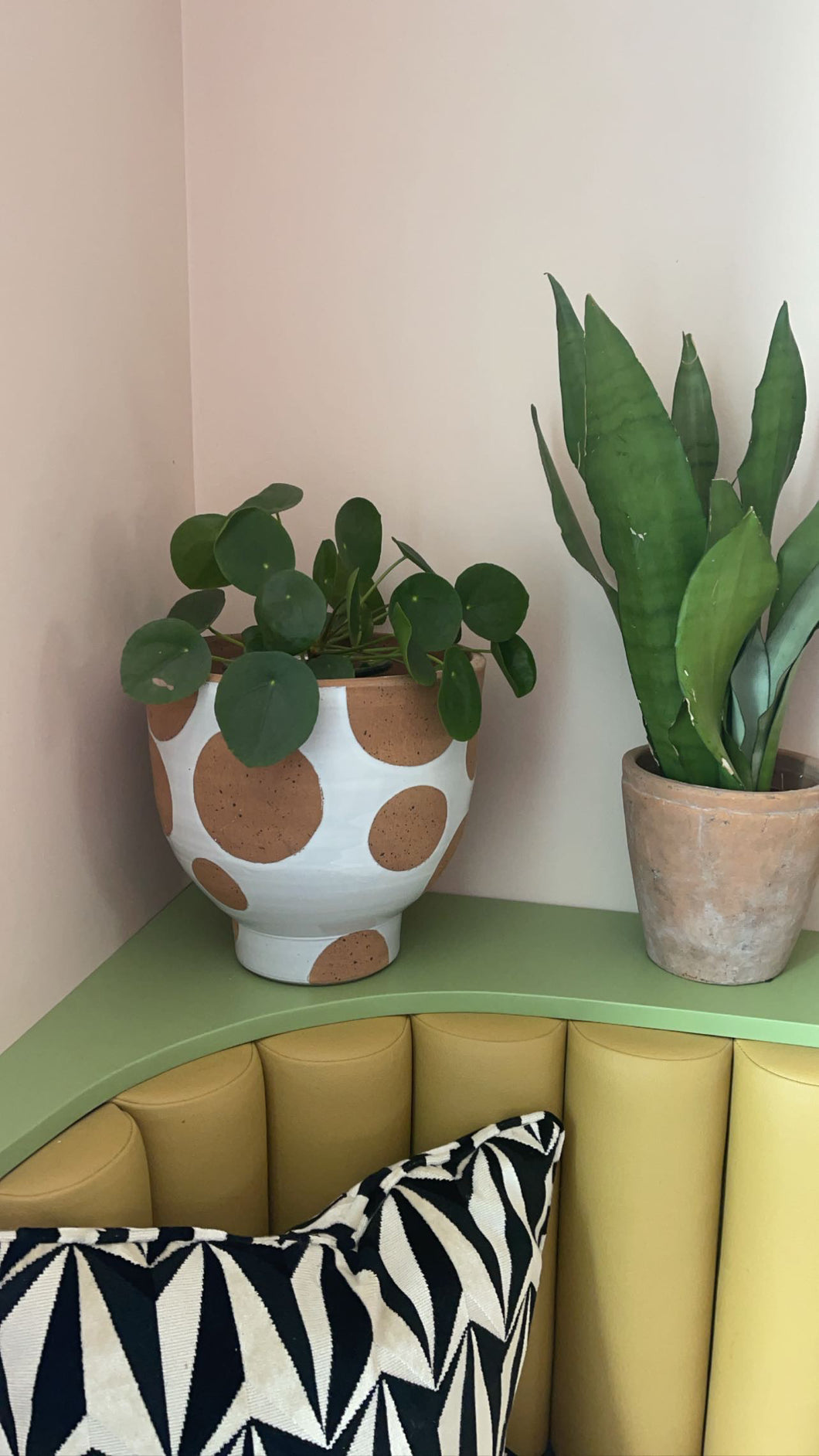 Bloomingville - Avil Deco Flowerpot - White/Terracotta