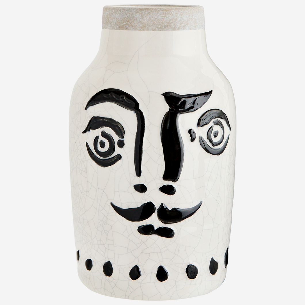 Madam Stoltz - Stoneware Face Vase