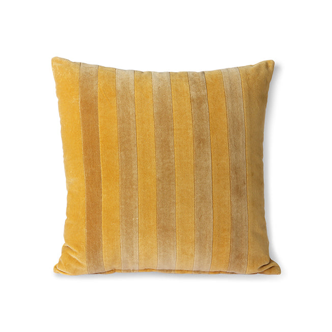 HK Living - Striped Velvet Cushion - Ochre/Gold